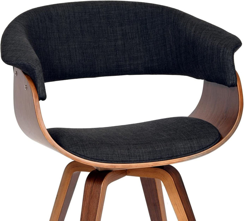 Charcoal Fabric and Walnut Wood Summer Chair